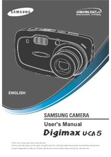 Samsung Digimax UCA 5 manual. Camera Instructions.